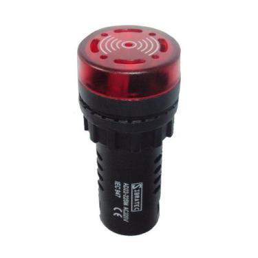 Imagem de Alarme Sonoro e Luminoso Buzzer com 72 Decibéis e Furação Tamanho de 2