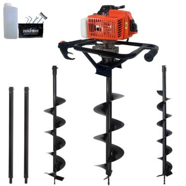 Imagem de Perfurador de Solo DPS623P 3HP 12500 RPM com Sistema Easy Start Laranja 3 Brocas 2 Extensões 60cm