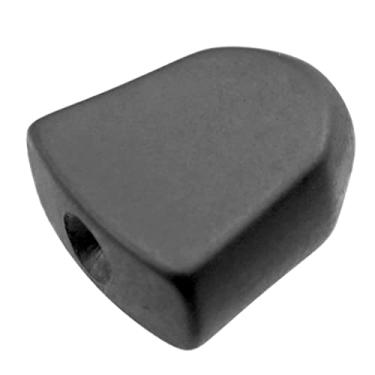 Imagem de Tongina 6 peças de botão de substituição de cabeça de máquina de afinação de guitarra trapézio de plástico - preto