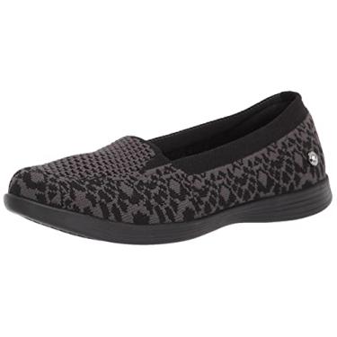 Imagem de Skechers Mocassim feminino de malha Dreamy em movimento, Preto/cinza, 7