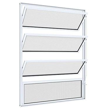 Imagem de Janela Basculante sem Grade Riobras Alumínio 80cmx80cm Branco