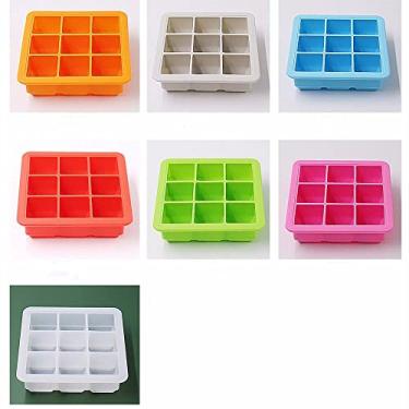 Imagem de Bandeja de cubo de gelo, bandejas de silicone, caixa de gelo, ferramenta de fabricação de cubos de gelo para cozinha feliz de ano novo