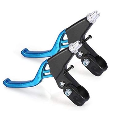 Imagem de Alavancas duplas de freio de bicicleta da Tbest, 1 par de alavancas de freio de bicicleta Alavancas de liga de alumínio, alças de freio de ciclismo, 4 cores disponíveis (azul)