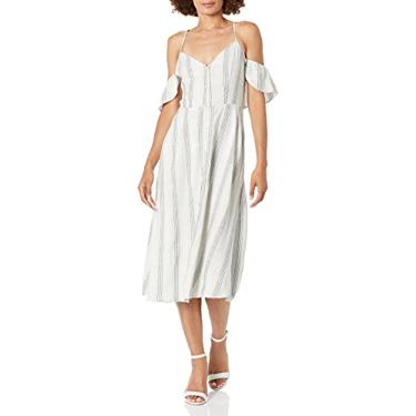 Imagem de Volcom Vestido Cami Feminino Midi Vestidos Femininos com comprimento médio da Winding Roads, Combo branco, XP