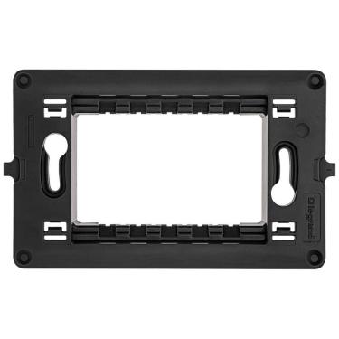 Imagem de Suporte para Placa 4x2 Legrand Pial Plus+ - para até 3 Módulos - Preto - 612122NT