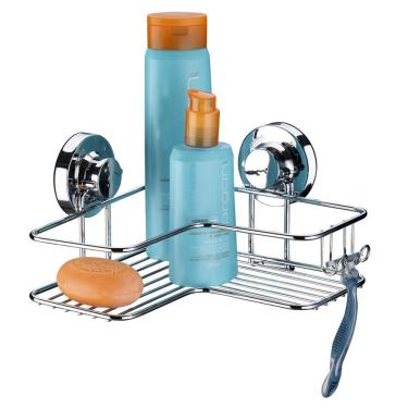 Imagem de Porta Shampoo Suporte banheiro Cantoneira Ventosa Future 4001