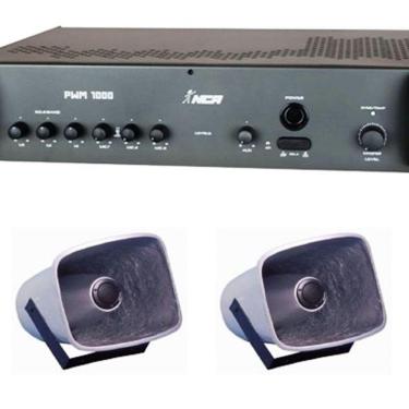 Imagem de Corneta Balde Fibrasom G 086  2 pçs + Amplificador PWM1000 