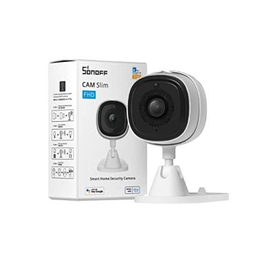 Imagem de Câmera de Segurança Residencial Inteligente SONOFF, CAM Slim Câmera Interna 1080P HD, Com Visão Noturna Infravermelha, Detecção de Movimento, áudio Bidirecional, Alarme de Segurança