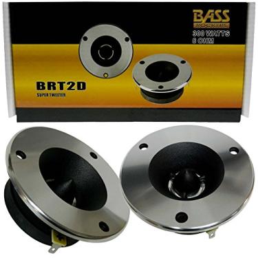 Imagem de Bass Rockers Super Speakers Tweeters - 3,5" 300W 8-Ohm - Melhor para Casas, Carros, Escritórios, Escolas e Faculdades - Par de Alumínio - Resposta de Frequência: 2000Hz - 20kHz - BRT2D
