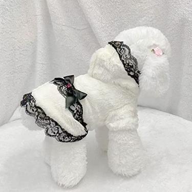 Imagem de Vestido quente para animais de estimação, roupas de inverno macias e fofas para animais de estimação, roupas quentes de outono e inverno, roupas para animais de estimação para festa de cosplay de fil