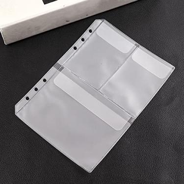 Imagem de Business A5 Caderno de Folhas Soltas Linha de Recarga para Artesanato Índice de Pasta Espiral em Branco Página Interna Papelaria, três bolsos, A6