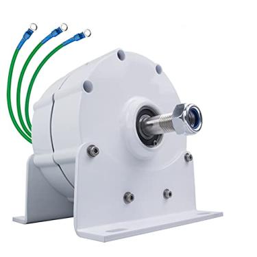 Imagem de Alternador permanente permanente em 3 fases brancas de 5000w, 12V 24V 48V 220V Magnet permanente gerador de motor elétrico DIY ACL Alternador permanente Motor (com base),24v