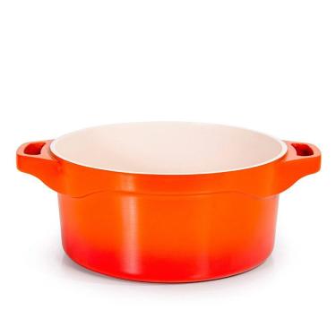 Imagem de Panela Caçarola Revestimento Cerâmico 20 cm Laranja Le Cook
