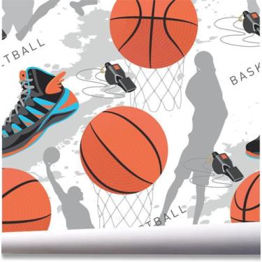 Imagem de Papel De Parede Basketball Esporte Basquete Kit 2 Rolos A606 - Quartin