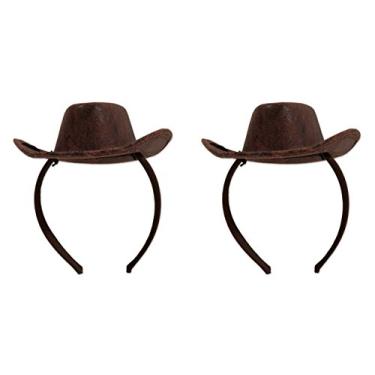 Imagem de Beistle Faixa de cabeça de chapéu de caubói de 2 peças, tamanho único, marrom
