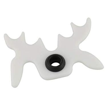 Imagem de DGZZI Cabeça de ponte Moosehead de plástico branco sem cadarço para tacos de bilhar