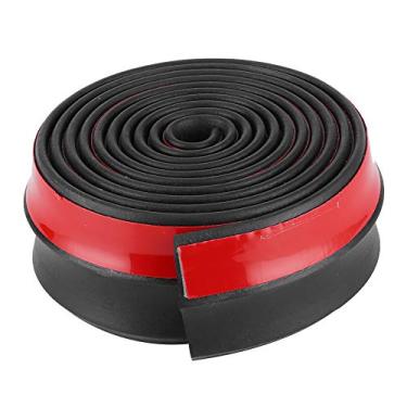 Imagem de Protetor de borda de porta de carro universal de 2,5 m, protetor de soleira de porta flexível de vedação anticolisão com adesivo forte, protetor de pára-choques de acabamento de carro (preto)