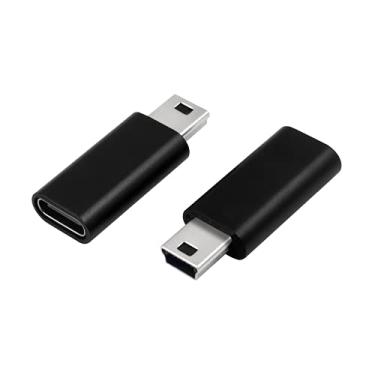 Imagem de Duttek Adaptador USB C para Mini USB, Pacote com 2 (Preto)