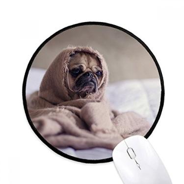 Imagem de DIYthinker Bulldog Pet Animal Lonely Picture Mouse Pad Desktop Office Tapete Redondo para Computador