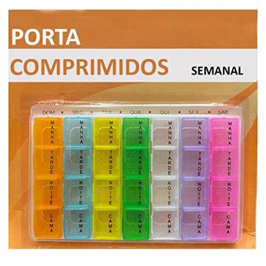 Imagem de Caixa Comprimido Porta 4x Dia Medicamento Remédio Semanal