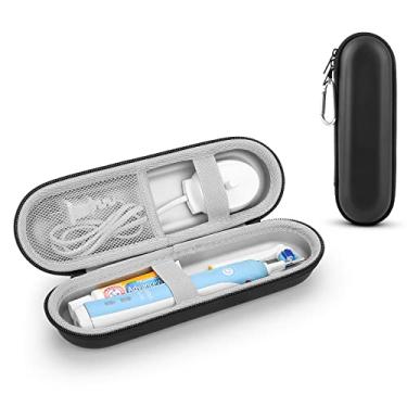 Imagem de Yinke Capa de viagem para escova de dentes elétrica Braun Oral B, adequada para Oral-B Pro/iO Series 7 8 9/ Smartseries 1000 500 3000 1500, Bolsa de armazenamento protetora de EVA rígida (prata preta)