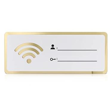 Imagem de Garneck Placa Wifi WiFi sinal de senha WiFi placa de senha decoração quarto de hóspedes wi-fi placa de sinal de senha placa de sinal de hóspedes sinais de Wi-Fi essenciais para quarto de hóspedes