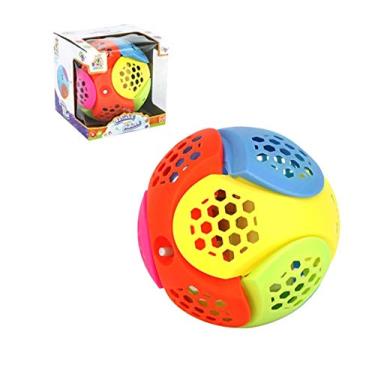 Imagem de Bola Musical Infantil Super Maluca Colors Com Luz A Pilha Na Caixa