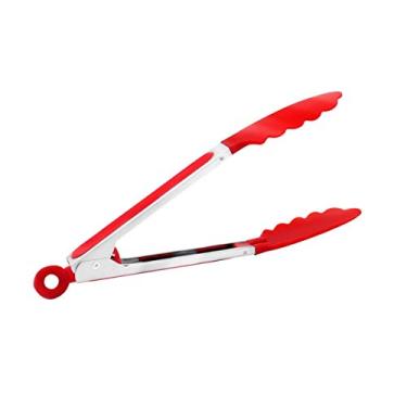 Imagem de Pegador De Silicone Inox Carne Churrasco Salada Cozinha 30cm