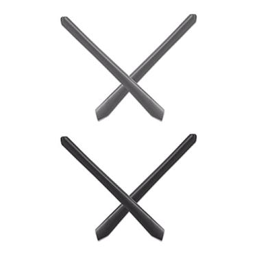 Imagem de Mryok 2 pares de meias de substituição para óculos Oakley Crosslink Zero OX8076 - Cinza e preto