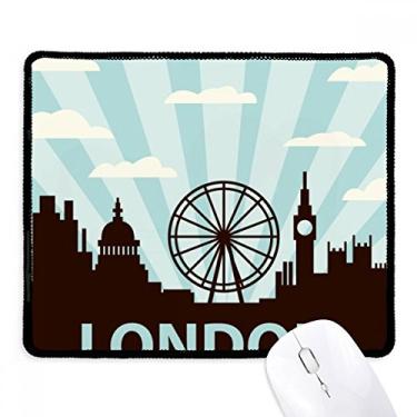 Imagem de Britain UK London Eye Outline United Kingdom Mousepad Tapete de borracha para jogos