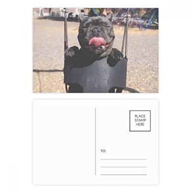 Imagem de Conjunto de cartão postal para fotografia de animais de estimação Bulldog, cartão de felicitações