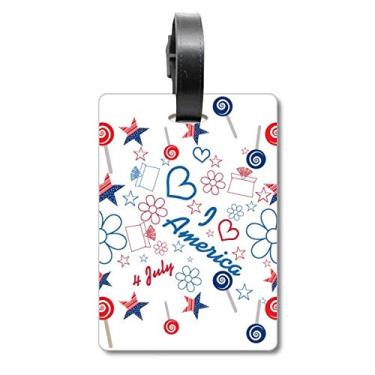 Imagem de USA Candy Flower Star Love Heart Word Bagagem Bagagem Etiqueta Cartão de Bagagem Scutcheon Etiqueta