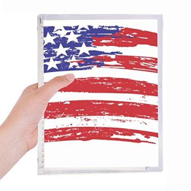 Imagem de Caderno de folhas soltas e listras Bend America com a bandeira do país
