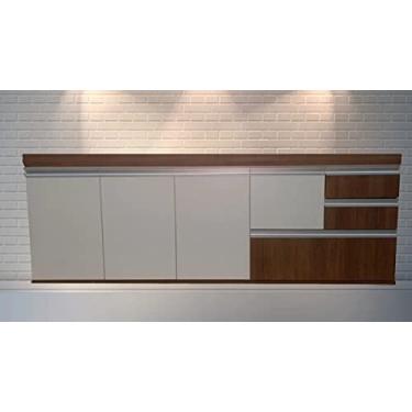 Gabinete para pia de cozinha 2m Michelangelo Preto Fosco 100% MDF