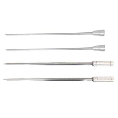 Imagem de 4x Espetos Espada/Coração De Inox Lâmina 60cm Para Churrasco