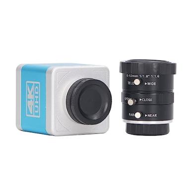 Imagem de Webcam USB Ao Vivo, Webcam de Interface Multimídia HD de 30 FPS, Usando Sensor de Imagem CMOS de 1/1,8 pol., Lente Manual Sem Distorção de 6-12 Mm para Reprodução Ao Vivo e Em (plugue da ue)