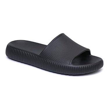 Imagem de Chinelo Nuvem Feminino Ortopedico Ergonometrico Slide Preto (43/44, Preto)
