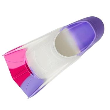 Imagem de Amagogo Nadadeiras de natação para crianças, nadadeiras portáteis antiderrapantes, confortáveis, nadadeiras de treinamento, nadadeiras de mergulho para, Violeta S