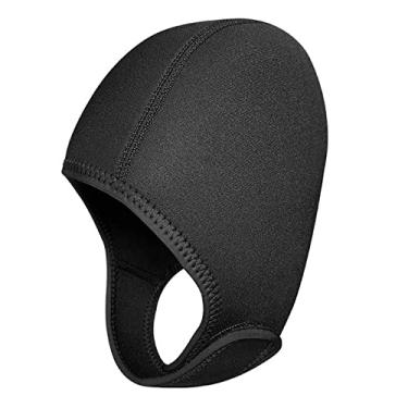 Imagem de HUIOP Capuz Neoprene Mergulho Térmico 2,5mm Gorro com Capuz para Homens Mulheres Mergulho Snorkeling Natação,capuz de roupa de neoprene