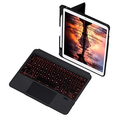 Imagem de Capa de teclado removível para tablet BT com slot para caneta touchpad compatível com iPad Air 4 10,9''/iPad Pro 11'' 2018/2020/2021