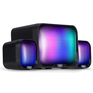 Imagem de Caixa de Som Gamer Subwoofer Bluetooth 16W Rms Real Iluminação Led Rgb USB Pc Computador Notebook Celular Tablet Tv Smart