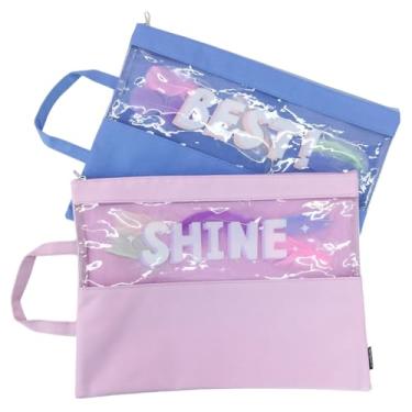 Imagem de Pasta Lona Organizadora Documentos A4 Alça Kit 2 Unidades (Best e Shine)