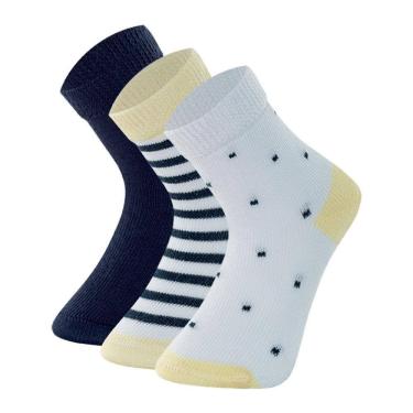 Imagem de Kit 3 Pares Meias Cano Médio Bebê Mash Infantil