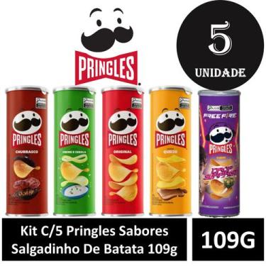 Imagem de Kit C/5 Pringles Sabores   De Batata 109G