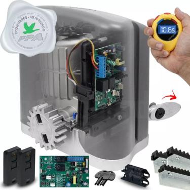 Imagem de Kit 1 Motor Ppa Dz Rio Turbo 3m Crem 2 Control Portão 500kg