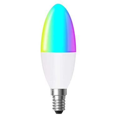 Imagem de Lâmpadas inteligentes de LED, lâmpadas de candelabro E12/E26 Base, luzes WiFi que mudam de cor regulável, RGBCW, 5W (equivalente a 25W) 450LM compatível com Alexa Google Home (E12 Base, 10 pçs/embalagem)