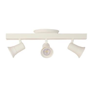Imagem de Luminária Trilho 3 Spots Direcionáveis Dicroica Com Canopla (Branco)