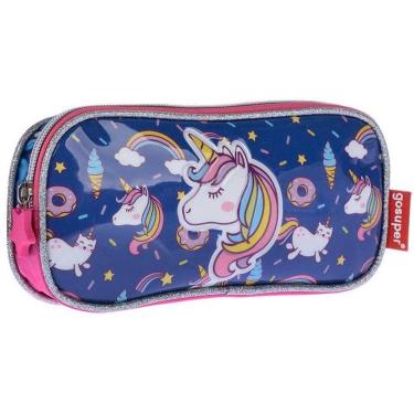 Imagem de Estojo Unicórnio Azul
