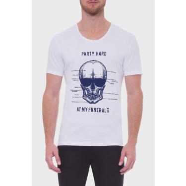 Imagem de Camiseta Sergio K Masculina Skull Anatomy Branco