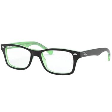 Imagem de Óculos de Grau Ray Ban Junior Ry1531 3764/48 Preto/verde Transparente